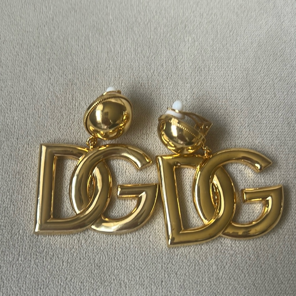 Dolce & Gabbaba DG logo earrings.